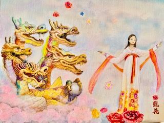 五頭龍神と弁財天女(龍口明神社・奉納)
